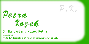 petra kozek business card